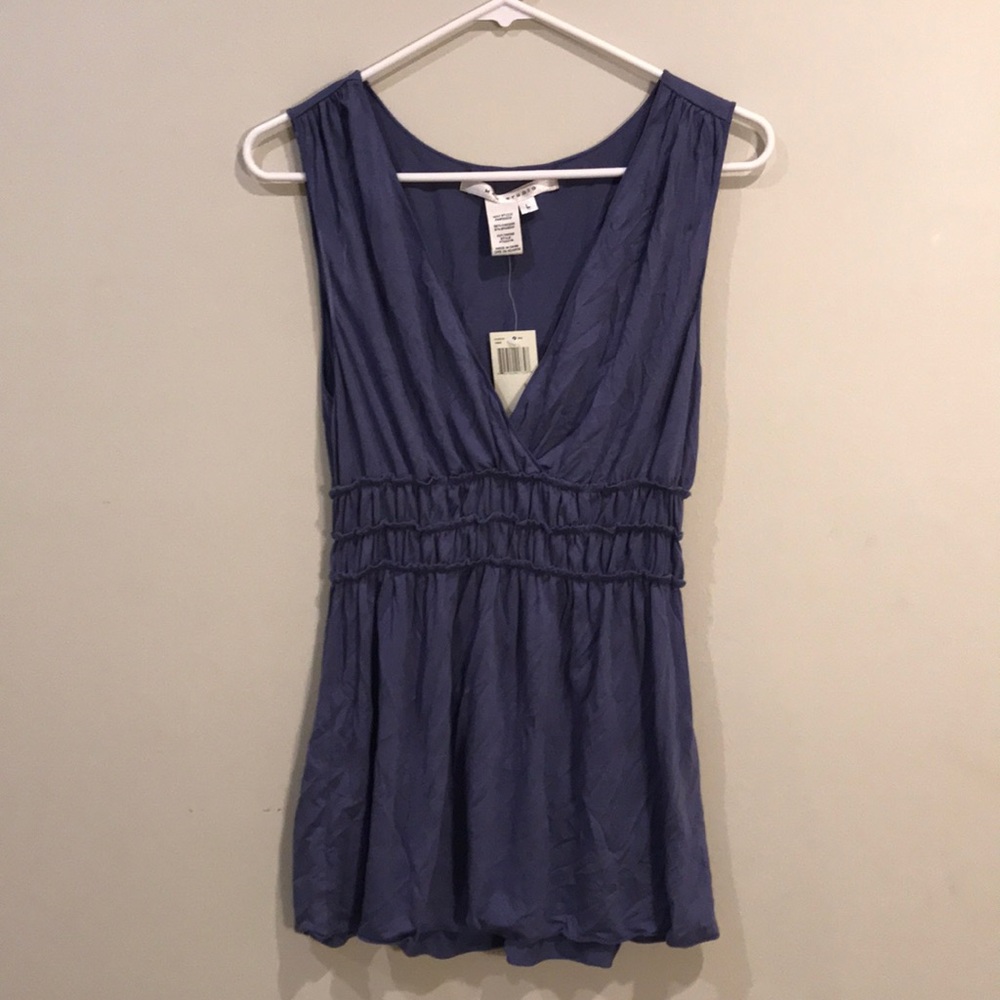 Max studio Blue purple top sleeveless size L